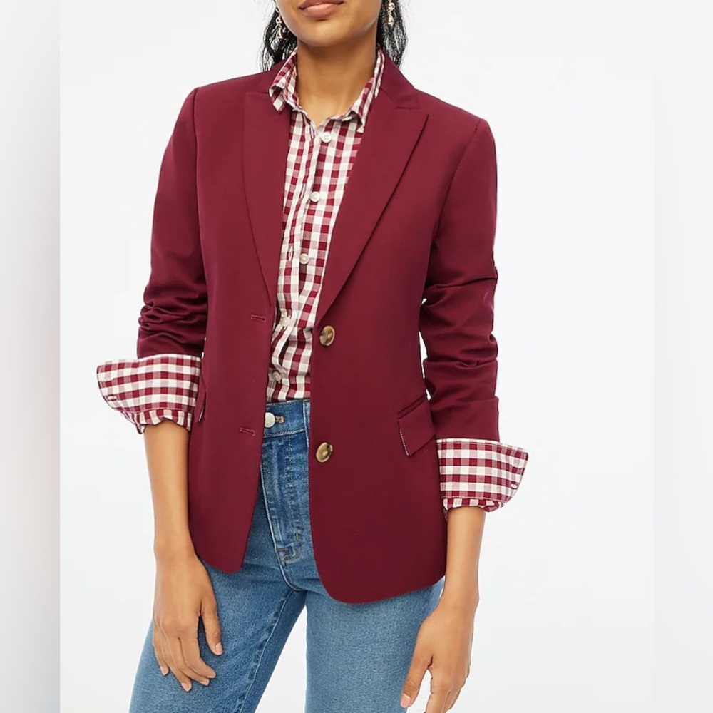 NWT J.crew Cotton-blend two-button blazer